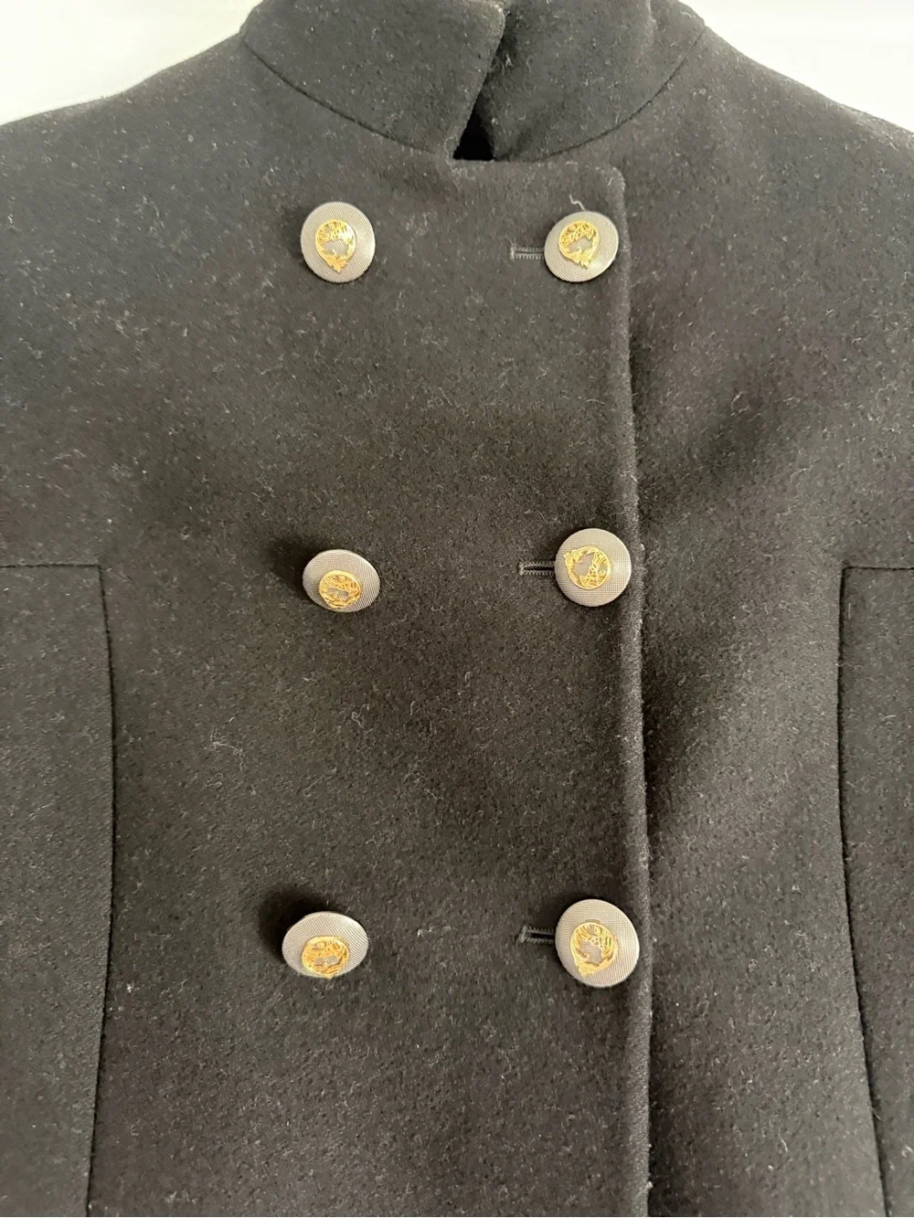 VERSACE  Double-Breasted Stand-Collar coat/
